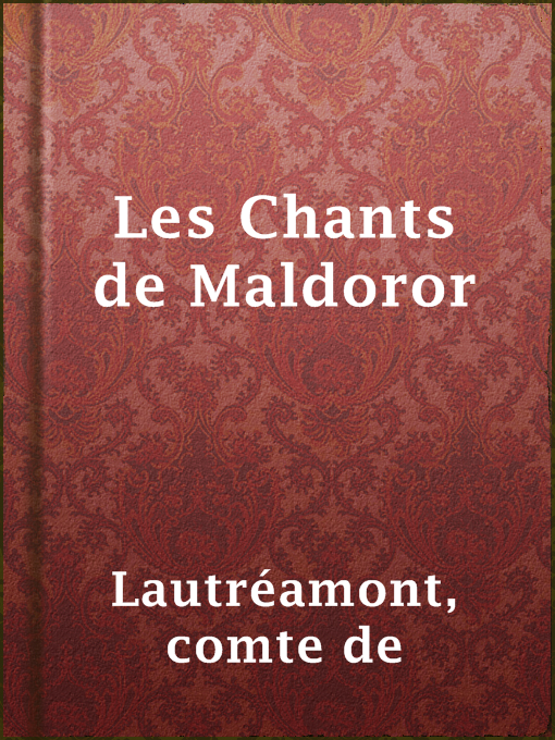 Cover image for Les Chants de Maldoror